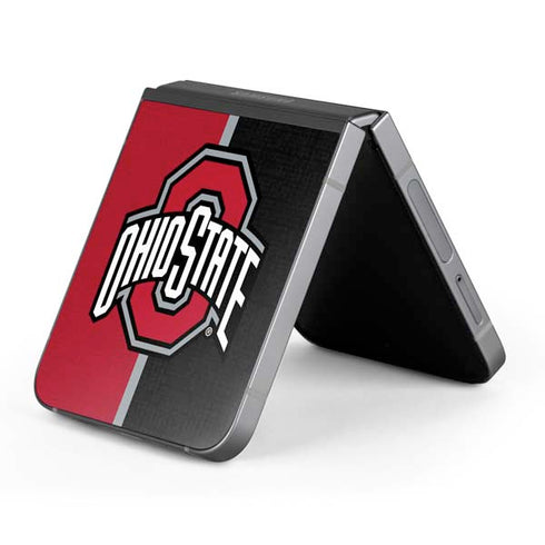 Ohio State University OSU Buckeyes Split Galaxy Z Flip6 Skin
